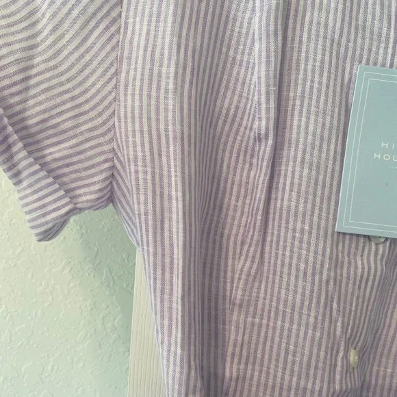 NWT Hill House Laura Linen Dress in Lilac stripes - Picture 3 of 3